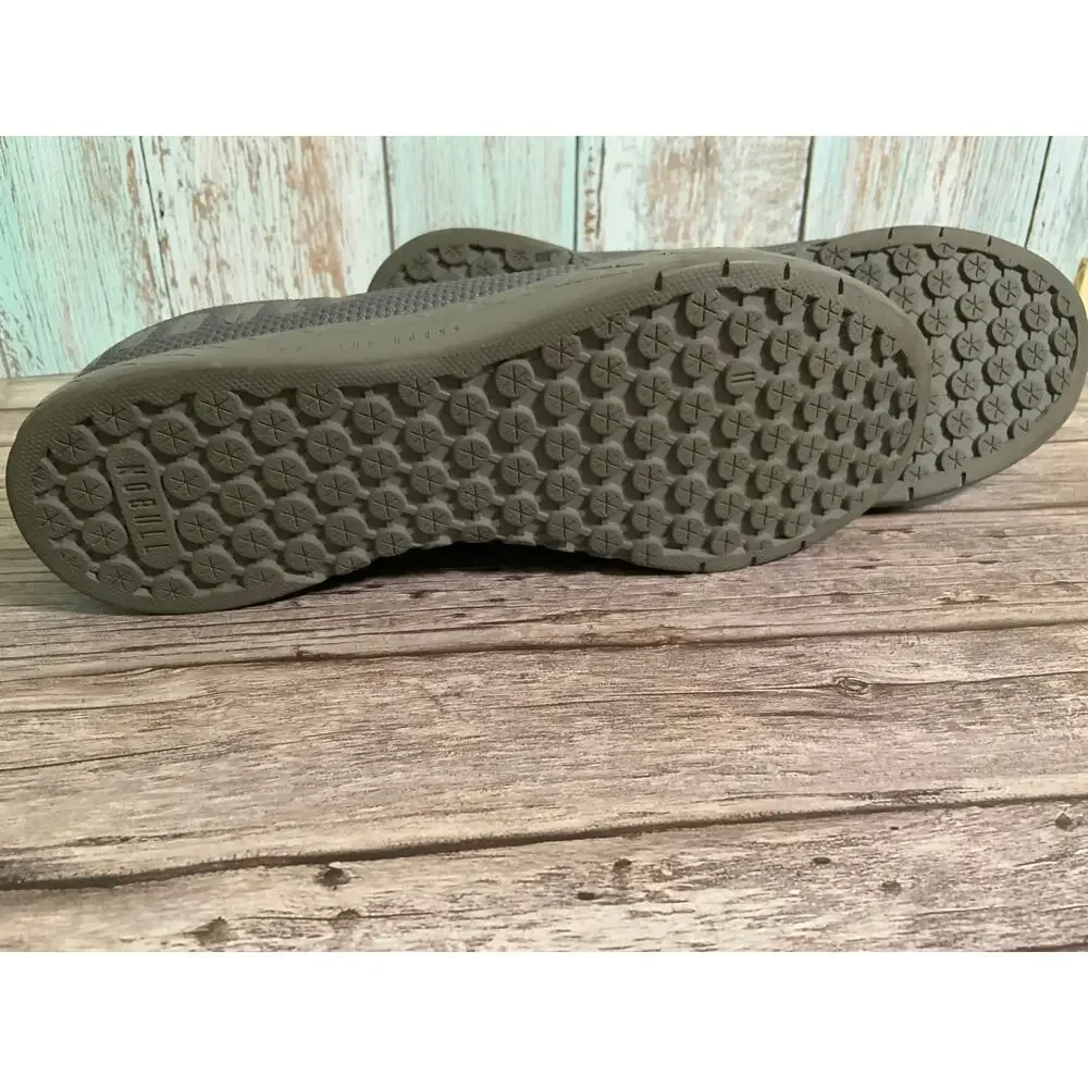 NOBULL Grey Canvas Trainer Sneakers Men's 10 Women's 11.5 Cross Training Shoes